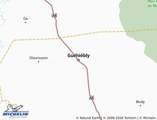 MICHELIN-Landkarte Guéhiébly - ViaMichelin