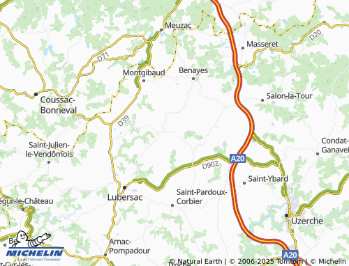 MICHELIN-Landkarte Corbier - ViaMichelin
