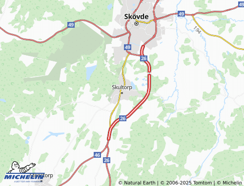 MICHELIN Skultorp map - ViaMichelin