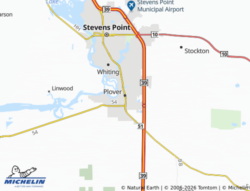 Kaart MICHELIN Plover - ViaMichelin