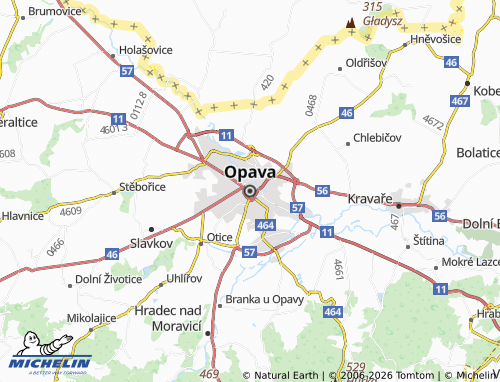 Mappa MICHELIN Opava - ViaMichelin