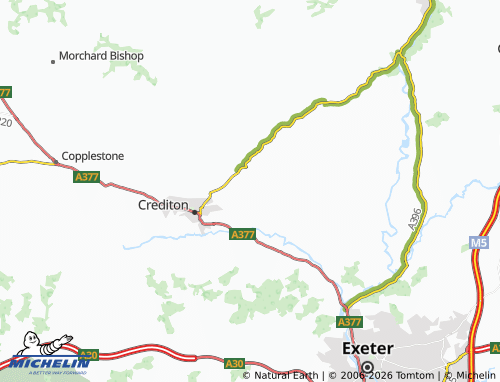 MICHELIN Shobrooke map - ViaMichelin
