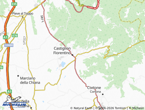 Mappa MICHELIN Castiglion Fiorentino - ViaMichelin