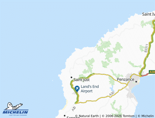Carte MICHELIN Pendeen - ViaMichelin