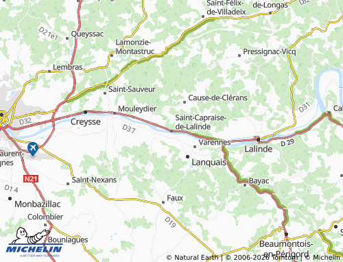 Carte MICHELIN Saint-Capraise-de-Lalinde - ViaMichelin