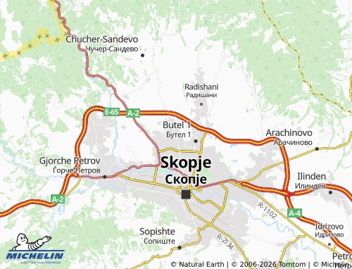 Mapa MICHELIN Shuto Orizari - ViaMichelin