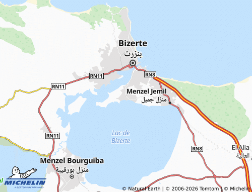 Carte MICHELIN Menzel Abderrahmene - ViaMichelin