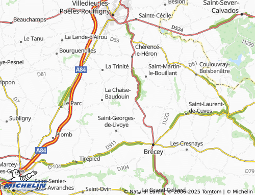 MICHELIN-Landkarte Saint-Jean-du-Corail-des-Bois - ViaMichelin