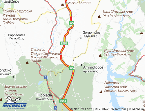 MICHELIN Kastri map - ViaMichelin