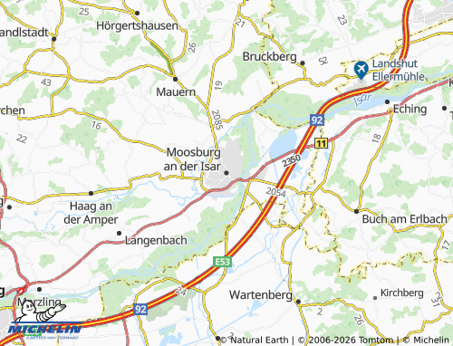 Mapa MICHELIN Moosburg an der Isar - ViaMichelin