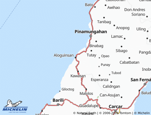 MICHELIN Aloguinsan map - ViaMichelin