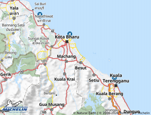 MICHELIN-Landkarte Pasir Puteh - ViaMichelin