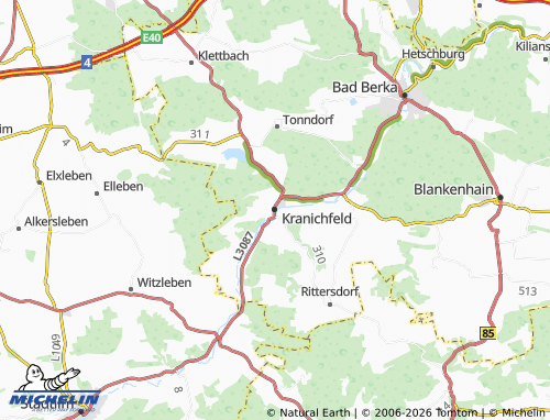 MICHELIN Kranichfeld map - ViaMichelin