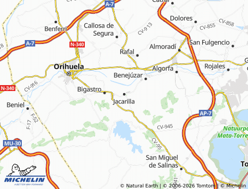 Mappa MICHELIN Jacarilla - ViaMichelin