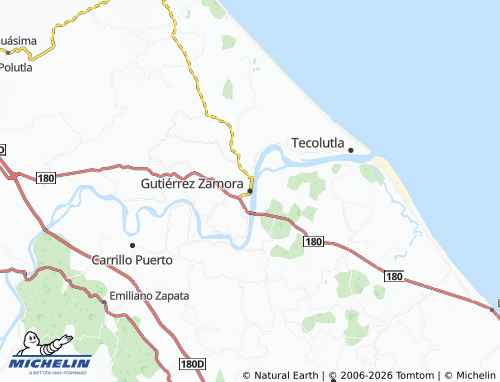 Mapa MICHELIN Gutiérrez Zamora - ViaMichelin