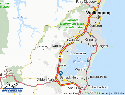 MICHELIN Dapto map - ViaMichelin