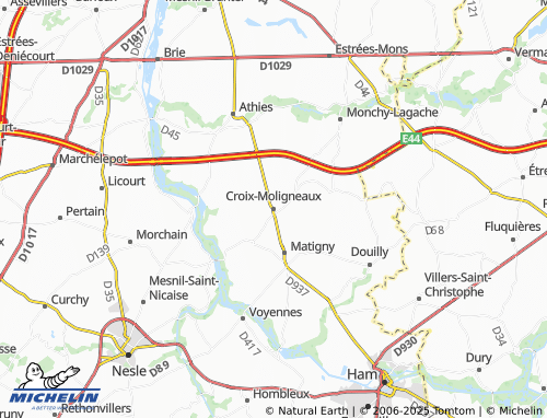 MICHELIN Croix-Moligneaux map - ViaMichelin