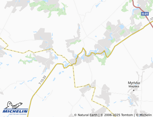 MICHELIN Perehonivka map - ViaMichelin