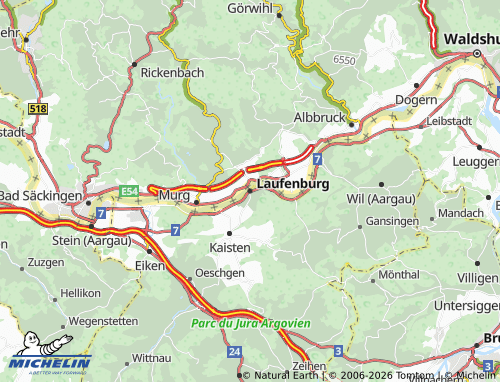 MICHELIN Laufenburg map - ViaMichelin