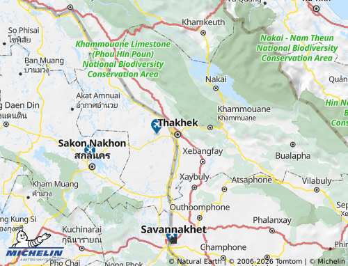 MICHELIN Nakhon Phanom Province map - ViaMichelin