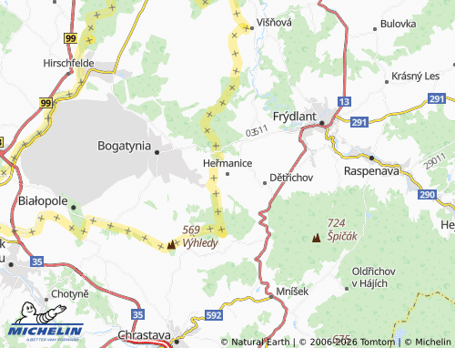 Mappa MICHELIN Heřmanice - ViaMichelin