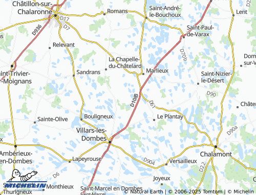 MICHELIN-Landkarte Les Villardières - ViaMichelin