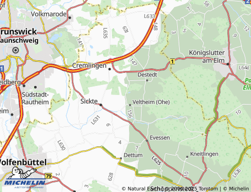MICHELIN-Landkarte Klein Veltheim - ViaMichelin