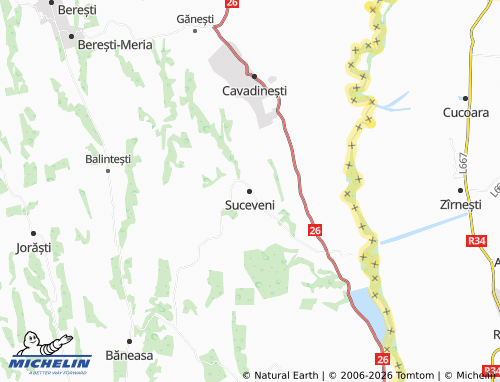 Mapa MICHELIN Suceveni - ViaMichelin