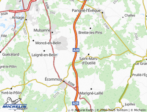 Mappa MICHELIN Outillé - ViaMichelin