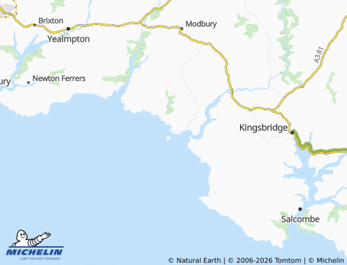 Mapa MICHELIN Bigbury-on-Sea - ViaMichelin