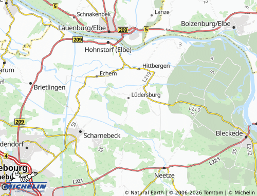 MICHELIN Lüdersburg map - ViaMichelin