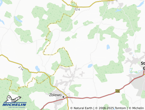 MICHELIN Jezierce map - ViaMichelin