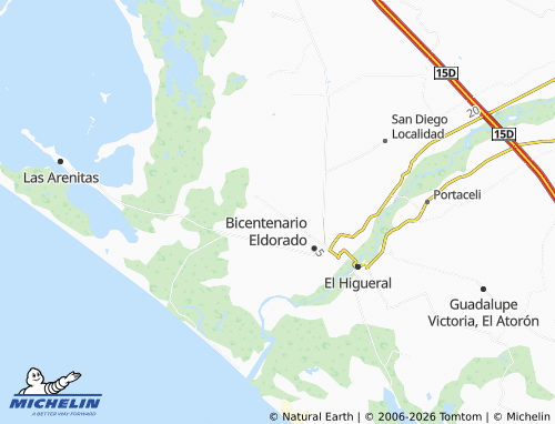 Carte MICHELIN El Rosarito - ViaMichelin