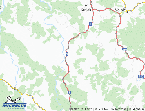 MICHELIN-Landkarte Veljun - ViaMichelin