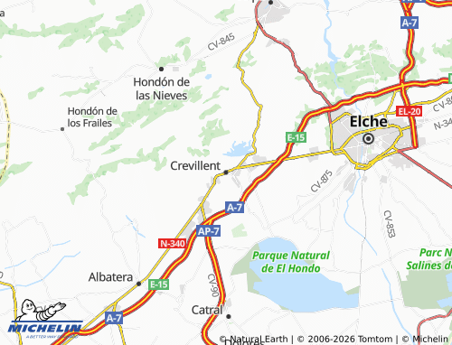 Mapa MICHELIN Crevillent - ViaMichelin