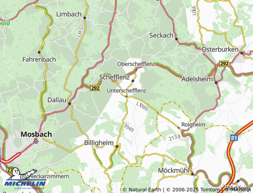 Mapa MICHELIN Unterschefflenz - ViaMichelin