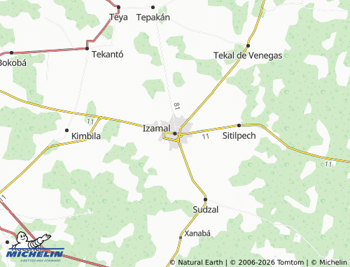 Mapa MICHELIN Izamal - ViaMichelin