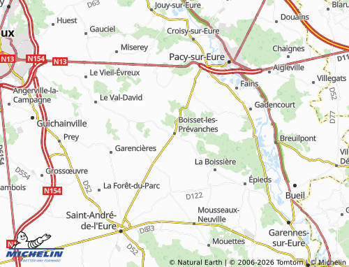 MICHELIN Boisset-les-Prévanches map - ViaMichelin