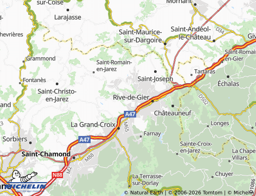 Carte MICHELIN Genilac - ViaMichelin