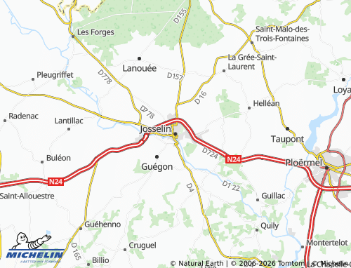 Mappa MICHELIN Josselin - ViaMichelin