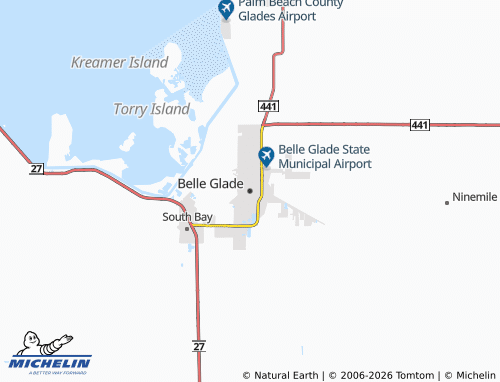 Mappa MICHELIN Belle Glade - ViaMichelin