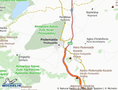 Carte MICHELIN Ptolemaida - ViaMichelin