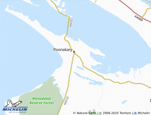 MICHELIN Madduvilnadu East map - ViaMichelin