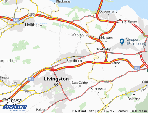 MICHELIN Broxburn map - ViaMichelin