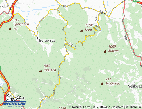 Carte MICHELIN Rakitna - ViaMichelin