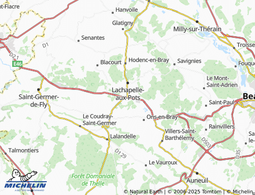 Carte MICHELIN Les Fontainettes - ViaMichelin