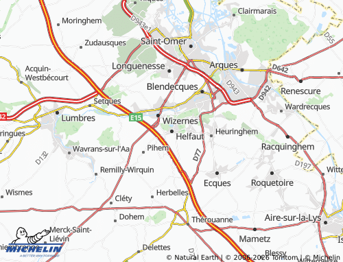 MICHELIN Helfaut map - ViaMichelin