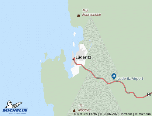 Mappa MICHELIN Lüderitz Extension 1 - ViaMichelin