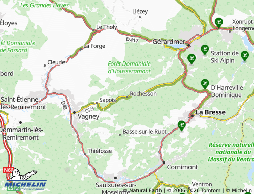 Mappa MICHELIN Rochesson - ViaMichelin