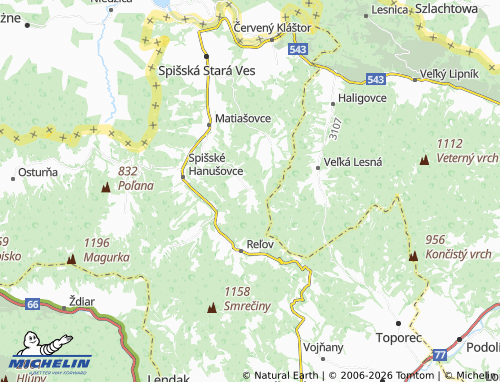 MICHELIN-Landkarte Zálesie - ViaMichelin